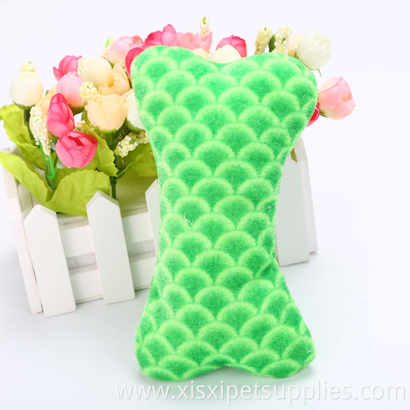 Dog Toys Wholesale Colorful Bone Shape Stuffed Squeaky Plush for Dogs Chew Toys Pet Toys Soft Plush+stuffing +squeaker Plush Boe